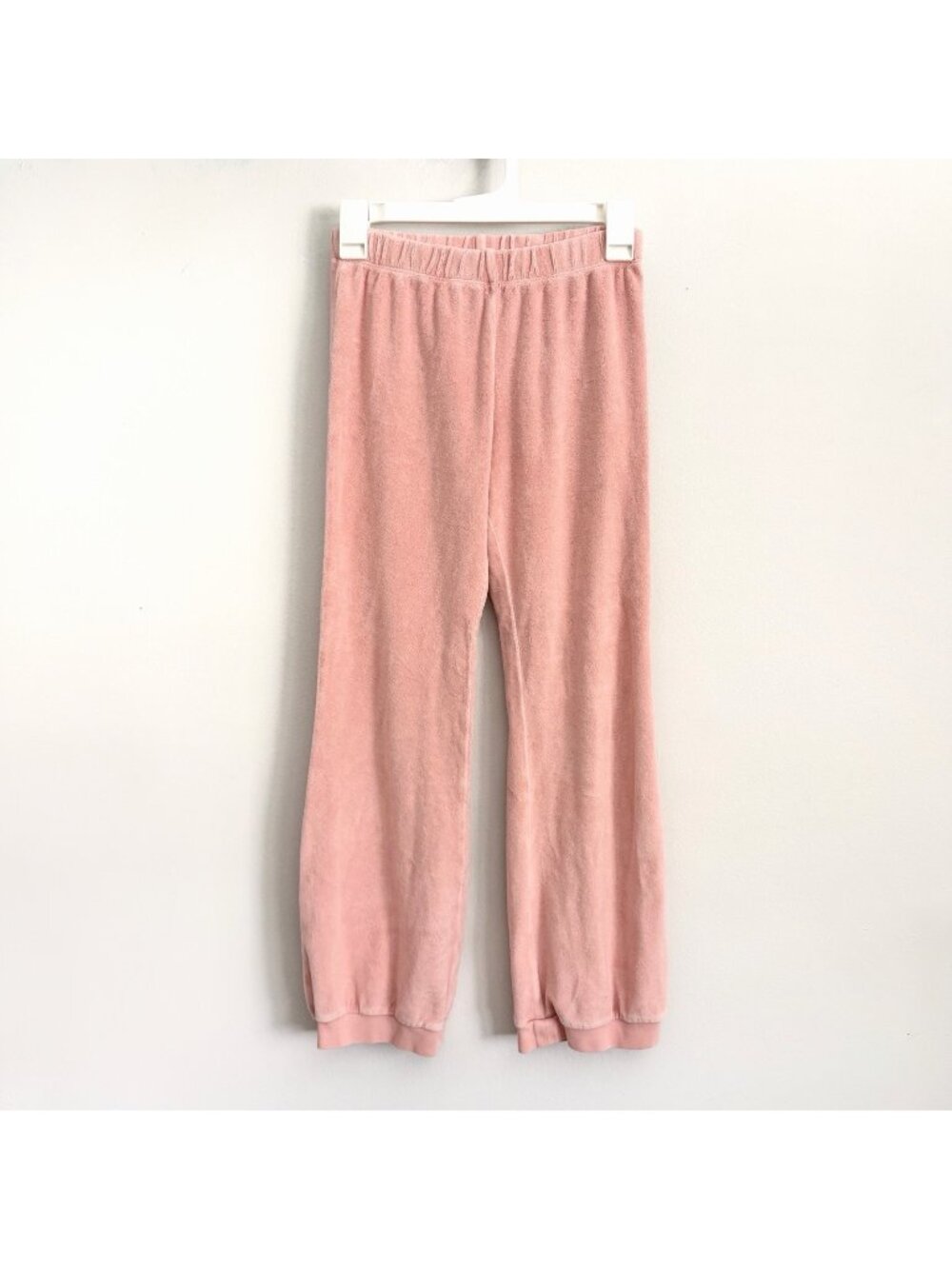 Suzie Kondi Velour Track Pants in Light Pink Kid’s Size 12 Cozy Athleisure